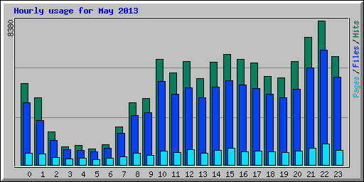 Hourly usage for May 2013