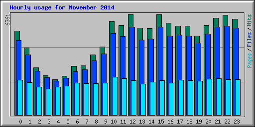 Hourly usage for November 2014