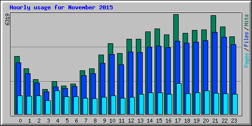 Hourly usage for November 2015