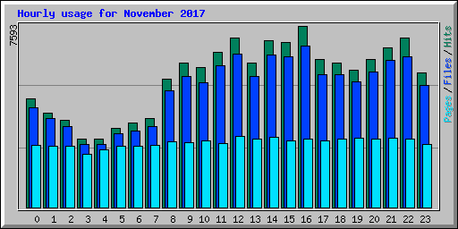 Hourly usage for November 2017
