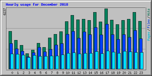 Hourly usage for December 2018