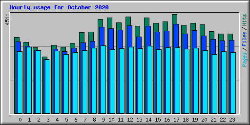 Hourly usage for October 2020