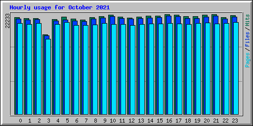 Hourly usage for October 2021