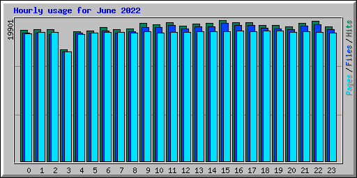 Hourly usage for June 2022