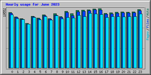 Hourly usage for June 2023